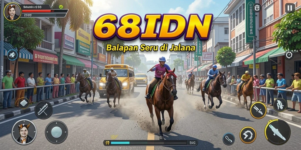 Gameplay 68IDN yang seru dan menegangkan saat balapan.