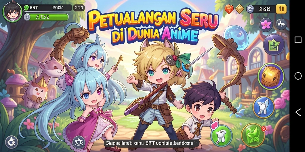 Screenshot menampilkan karakter dalam aksi seru di dunia anime.