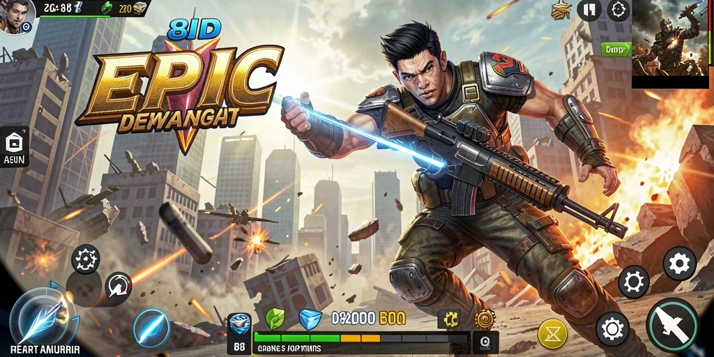 Gameplay 8ID yang penuh aksi dan pertarungan seru.