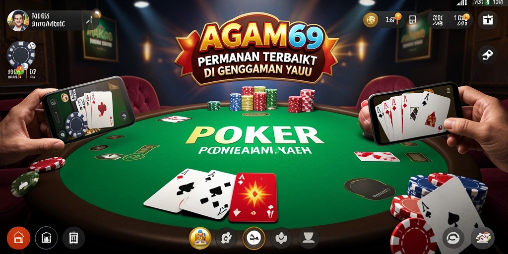 Tangkapan layar gameplay AGAM69 yang menampilkan suasana Poker yang menegangkan.