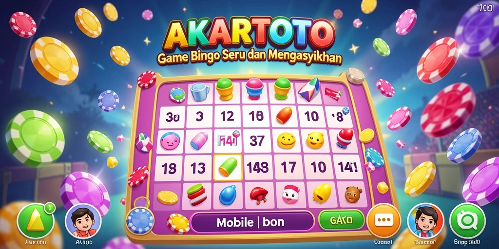 Tangkapan layar gameplay AKARTOTO yang menampilkan keseruan permainan Bingo.