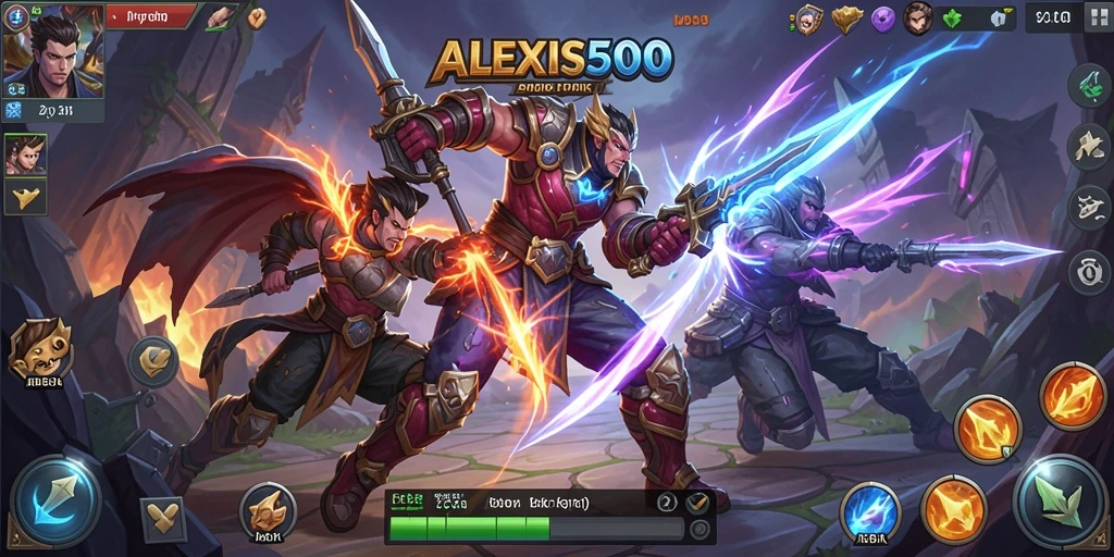 Tampilan gameplay ALEXIS500 yang seru dan mendebarkan.