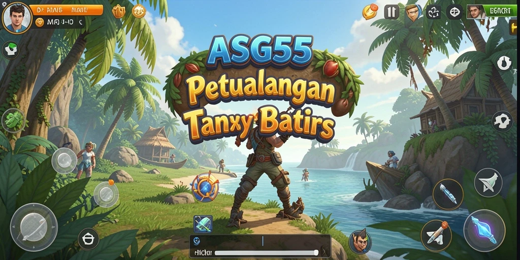 Tangkapan layar dari ASG55 menampilkan aksi petualangan mendebarkan.