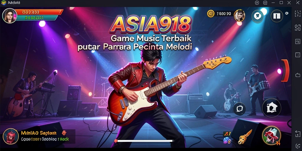 Tampilan gameplay ASIA918 dengan aksi musik yang seru.