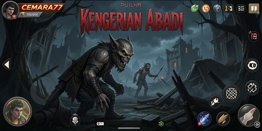 Screenshot dari gameplay <strong>CEMARA77</strong> yang menegangkan dan mencekam.