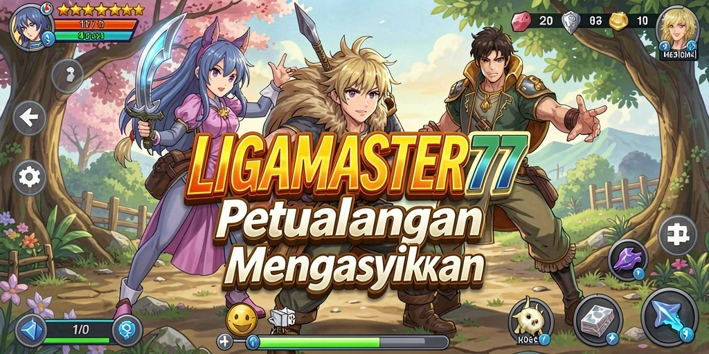 Tampilan gameplay yang menakjubkan dari LIGAMASTER77.