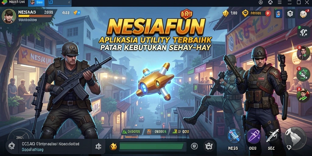 Screenshot NESIAFUN menunjukkan antarmuka pengguna yang ramah dan fitur-fitur bermanfaat.