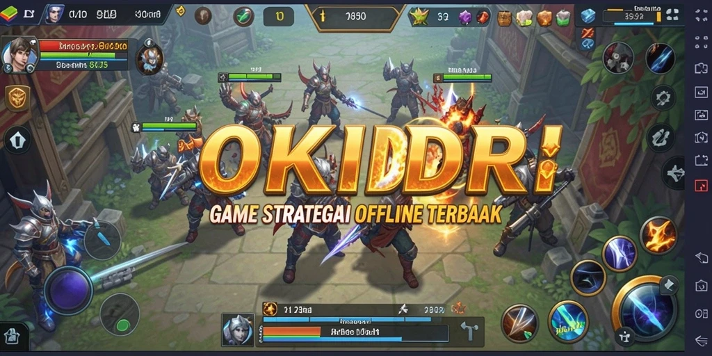 Screenshot gameplay OKIDR menampilkan pertempuran epik dan strategi yang mendebarkan.