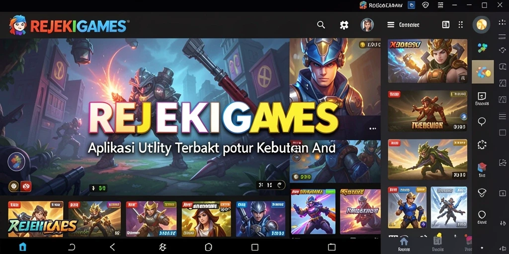 Tampilan antarmuka REJEKIGAMES yang menarik dan fungsional.