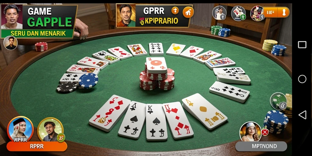 Tampilan gameplay RPRR yang seru dan menarik di momen Gaple.
