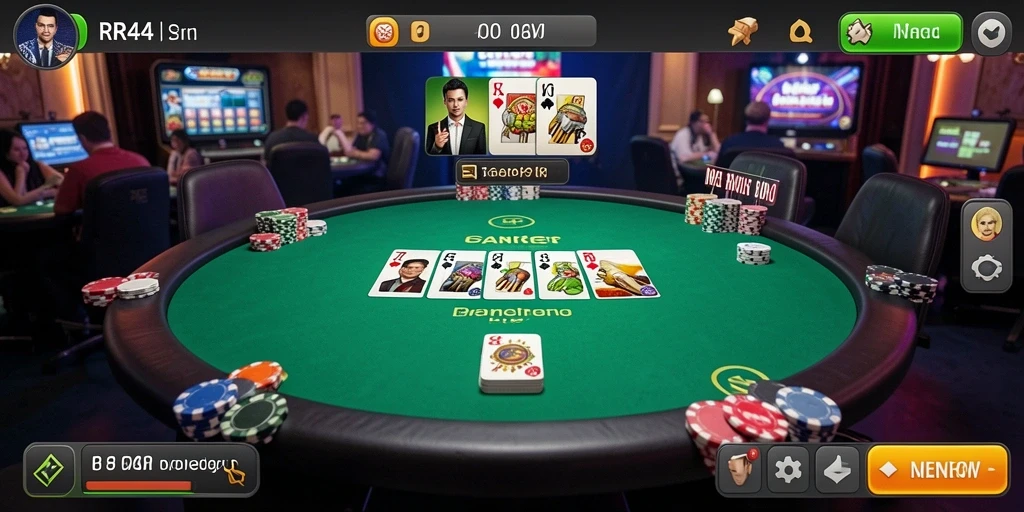 Screenshot gameplay Poker yang menegangkan di RR44.