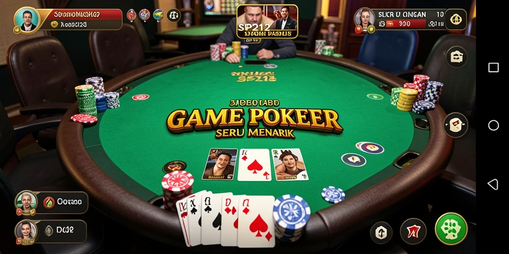 Tampilan gameplay menantang dan seru dalam permainan Poker SP212.