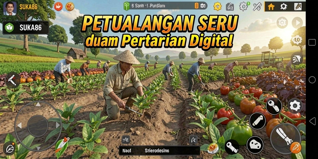 Tampilan gameplay seru dalam bertani di SUKA86.