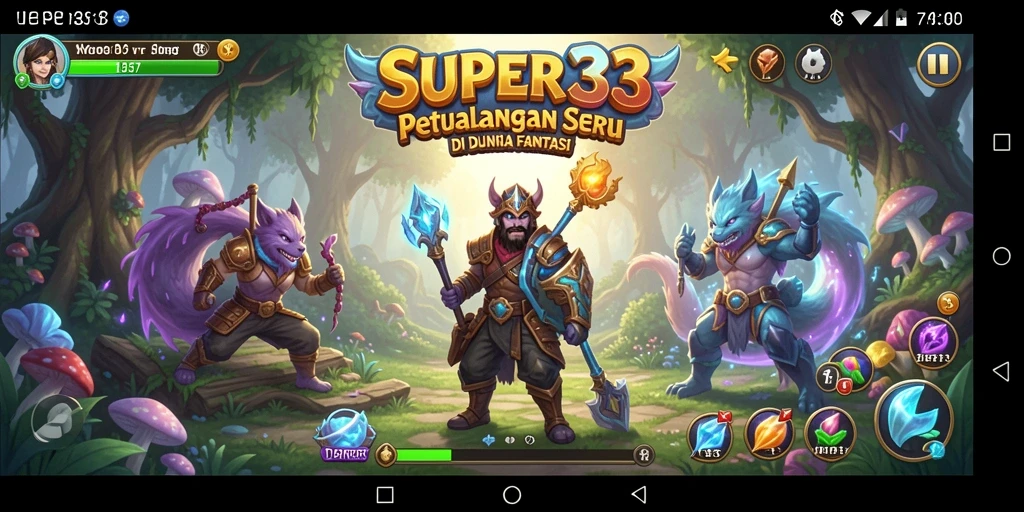 Tampilan menarik dari gameplay petualangan SUPER33 yang memukau.