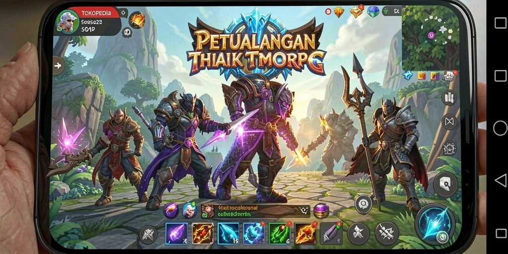 Screenshot gameplay TOKOPEDIAVIP menampilkan aksi petualangan yang seru.