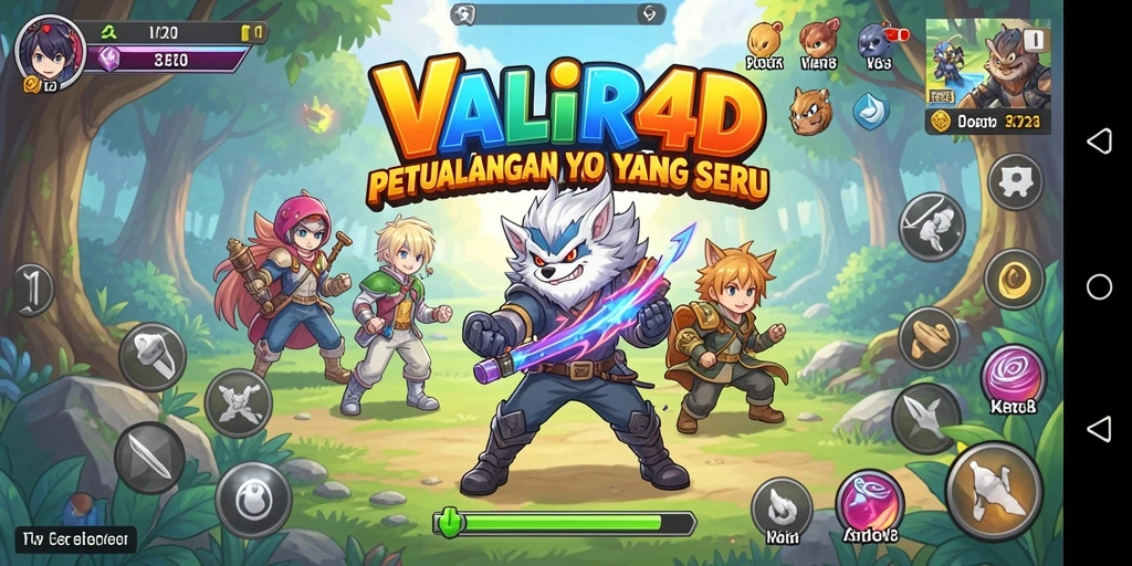 Gameplay VALIR4D menampilkan karakter unik dan pertarungan yang seru.