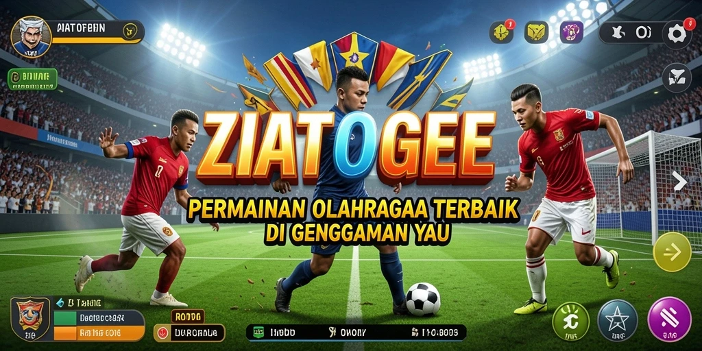 Screenshot ZIATOGEL menampilkan momen seru dalam pertandingan olahraga.